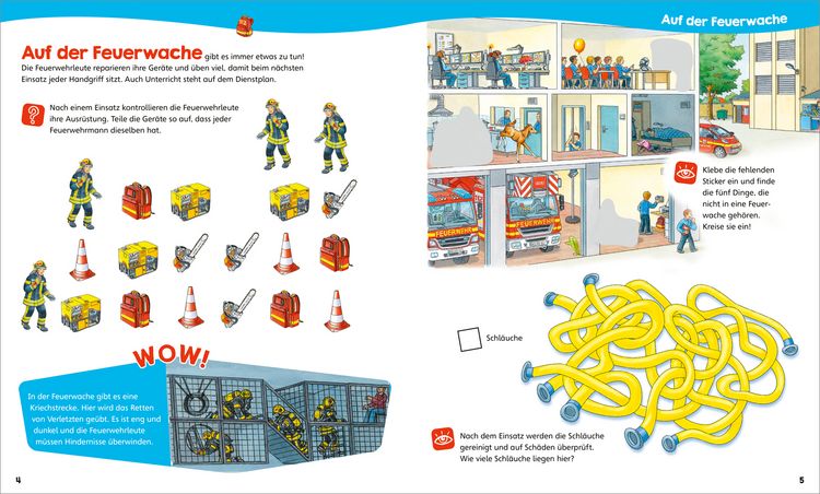 Produktbild: WAS IST WAS Junior Mitmach-Heft Feuerwehr