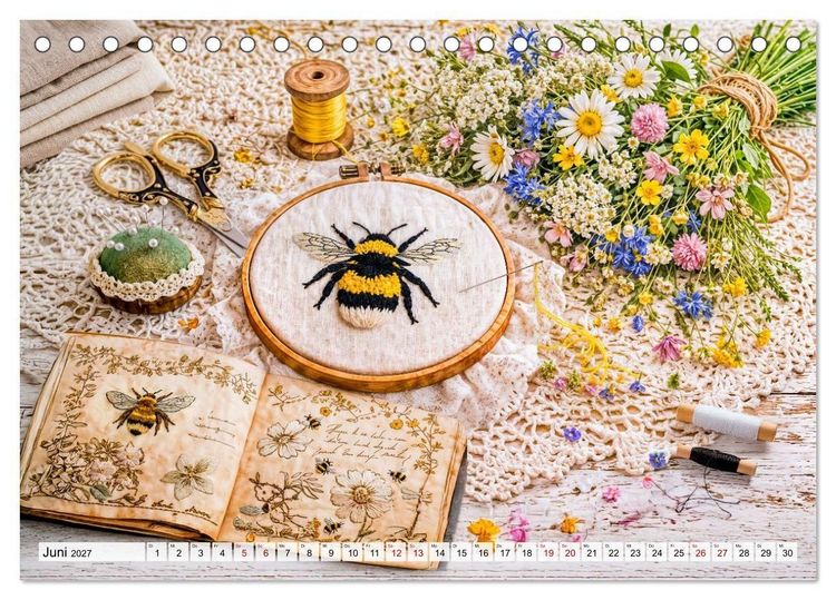Produktbild: Alte Handwerksk&uuml;nste - Sticken, Backen, Schneidern und Traditionen (Tischkalender 2027 DIN A5 quer), CALVENDO Monatskalender