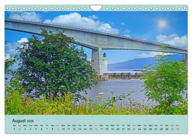 Produktbild: Scottish Lighthouses - beacons along the coast of Scotland (Wall Calendar 2026 DIN A4 landscape), CALVENDO 12 Month Wall Calendar