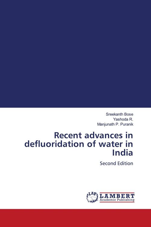 Produktbild: Recent advances in defluoridation of water in India