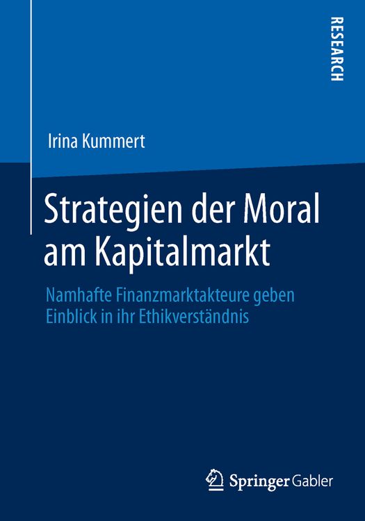 Produktbild: Strategien der Moral am Kapitalmarkt