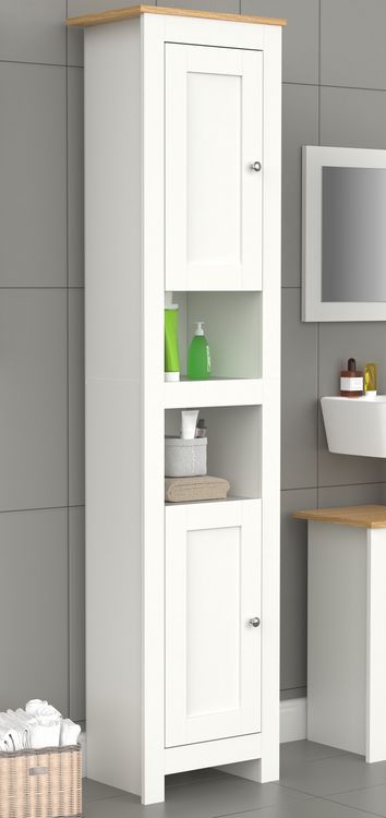 Produktbild: Holz Badm&ouml;bel Badschrank Hochschrank Regal Balusa