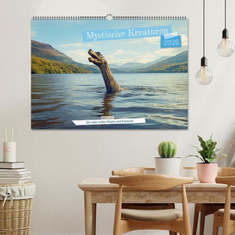 Produktbild: Mystische Kreaturen - Ein Jahr voller Magie und Fantasie (Wandkalender 2026 DIN A2 quer), CALVENDO Monatskalender