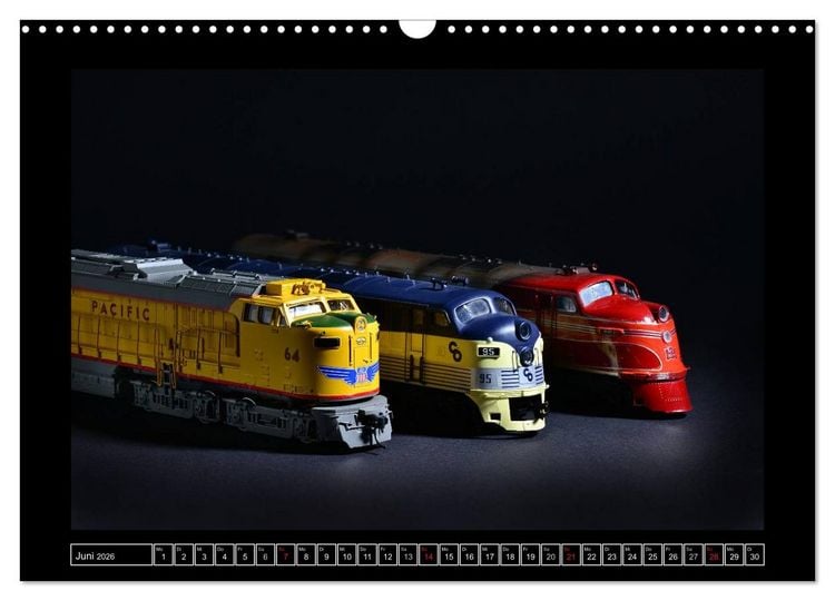 Produktbild: Amerikanische Modelleisenbahnen (Wandkalender 2026 DIN A3 quer), CALVENDO Monatskalender