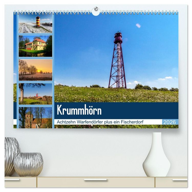 Produktbild: KRUMMH&Ouml;RN Achtzehn Warfend&ouml;rfer plus ein Fischerdorf (hochwertiger Premium Wandkalender 2026 DIN A2 quer), Kunstdruck in Hochglanz