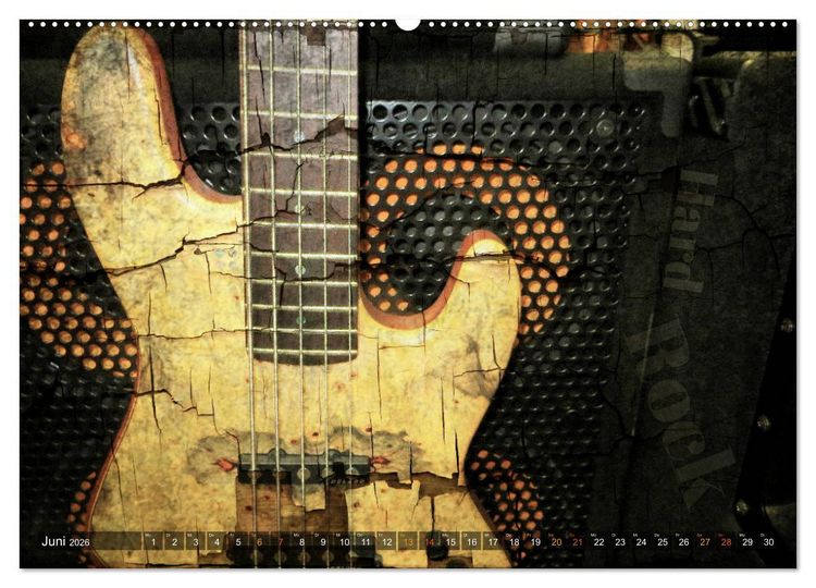 Produktbild: Gitarren - Grunge Style (Wandkalender 2026 DIN A2 quer), CALVENDO Monatskalender
