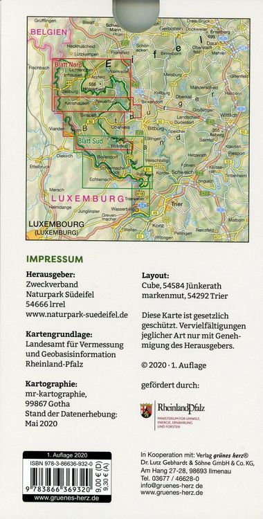 Produktbild: Wanderkarte Naturpark S&uuml;deifel 1:25 000