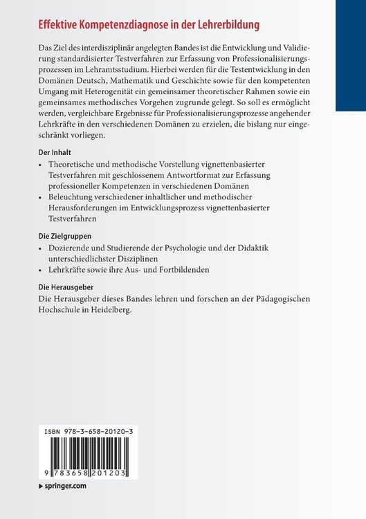 Produktbild: Effektive Kompetenzdiagnose in der Lehrerbildung