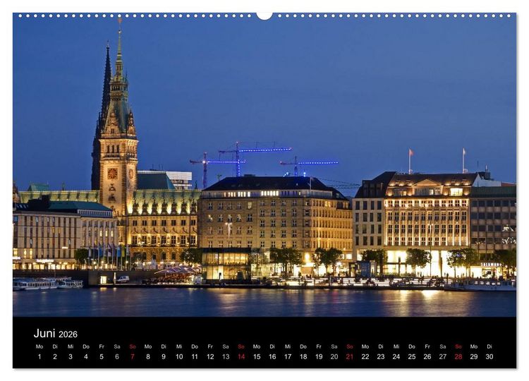 Produktbild: Hamburg . Das Tor zur Welt... (Wandkalender 2026 DIN A2 quer), CALVENDO Monatskalender