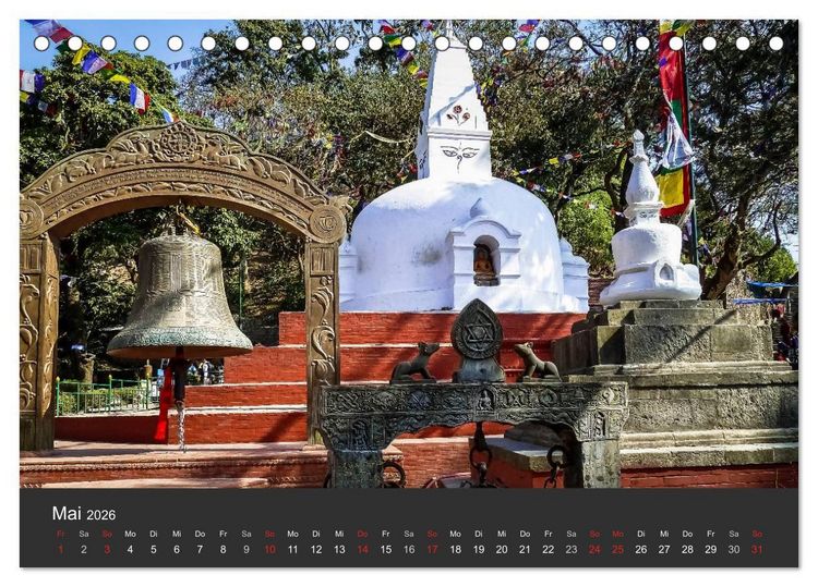 Produktbild: Nepal 2026 - Dem Himmel so nah (Tischkalender 2026 DIN A5 quer), CALVENDO Monatskalender