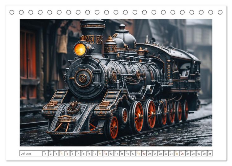 Produktbild: KI-Lokomotiven (Tischkalender 2026 DIN A5 quer), CALVENDO Monatskalender