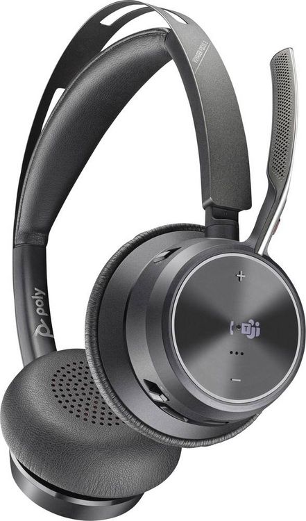 Produktbild: HP Poly Voyager Focus 2 Microsoft Teams Certified On Ear Headset Bluetooth&reg; Stereo Schwarz Noise Cancelling Headset Computer