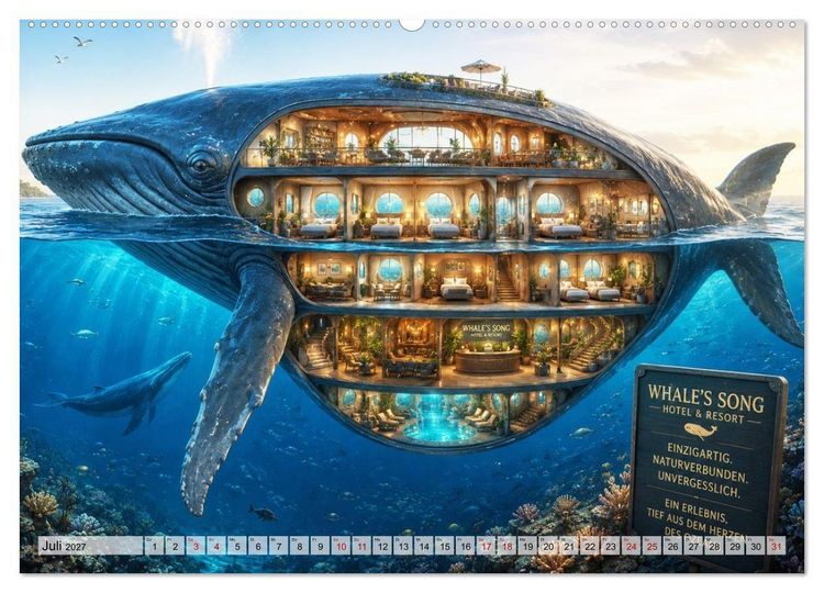 Produktbild: Die verr&uuml;cktesten Urlaubsdestinationen (hochwertiger Premium Wandkalender 2027 DIN A2 quer), Kunstdruck in Hochglanz