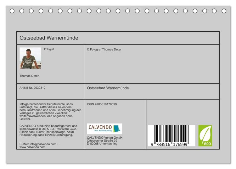 Produktbild: Ostseebad Warnem&uuml;nde (Tischkalender 2026 DIN A5 quer), CALVENDO Monatskalender