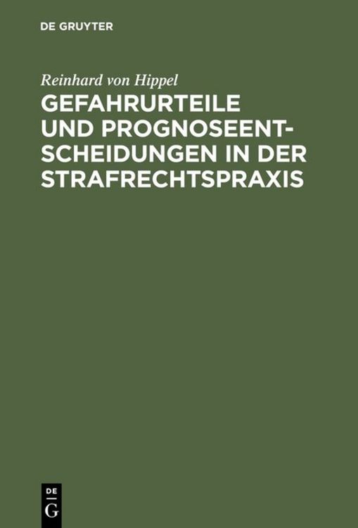 Produktbild: Gefahrurteile und Prognoseentscheidungen in der Strafrechtspraxis