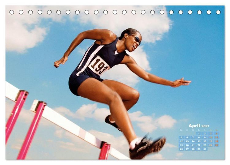 Produktbild: Faszination Leichtathletik: Schneller, h&ouml;her, weiter (Tischkalender 2027 DIN A5 quer), CALVENDO Monatskalender