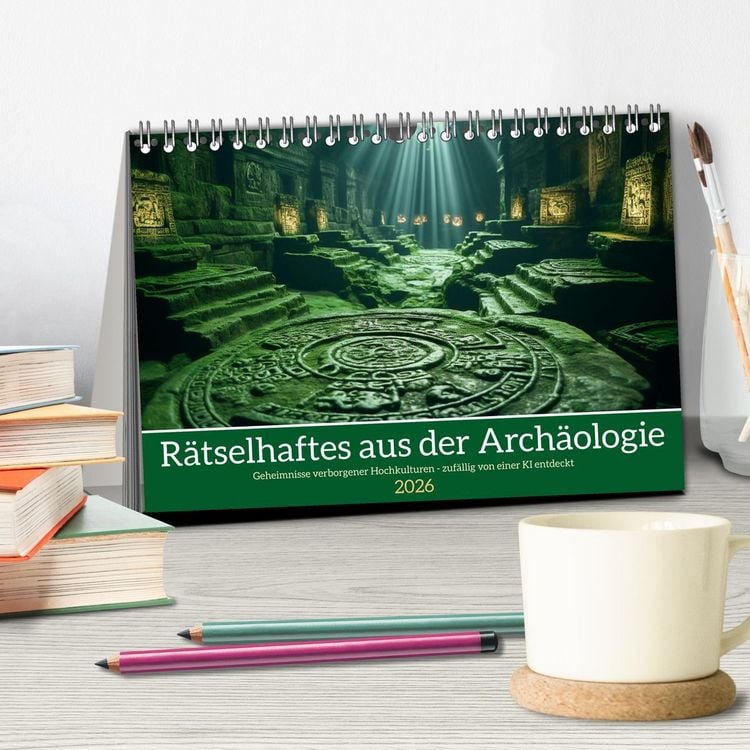 Produktbild: R&auml;tselhaftes aus der Arch&auml;ologie (Tischkalender 2026 DIN A5 quer), CALVENDO Monatskalender