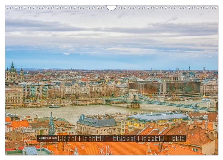 Produktbild: Budapest - Die Stadt an der Donau (Wandkalender 2026 DIN A3 quer), CALVENDO Monatskalender
