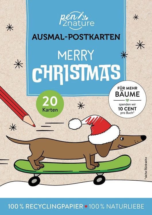 Produktbild: Merry Christmas! 20 Ausmal-Postkarten