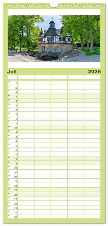 Produktbild: Familienplaner 2026 - M&uuml;hlhausen in Th&uuml;ringen mit 5 Spalten (Wandkalender, 21 x 45 cm) CALVENDO