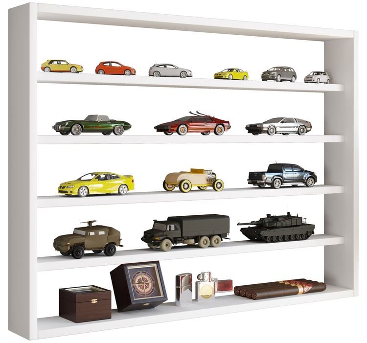 Produktbild: Holz Wandregal Wandvitrine Regal Deko Osado L