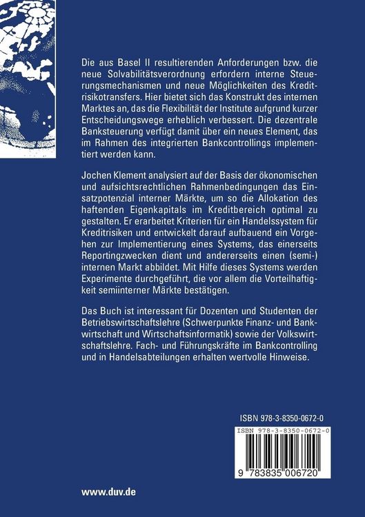 Produktbild: Kreditrisikohandel, Basel II und interne M&auml;rkte in Banken