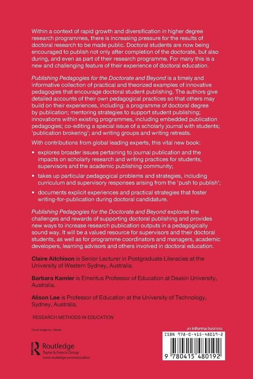 Produktbild: Publishing Pedagogies for the Doctorate and Beyond