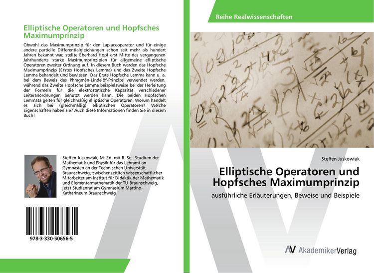 Produktbild: Elliptische Operatoren und Hopfsches Maximumprinzip