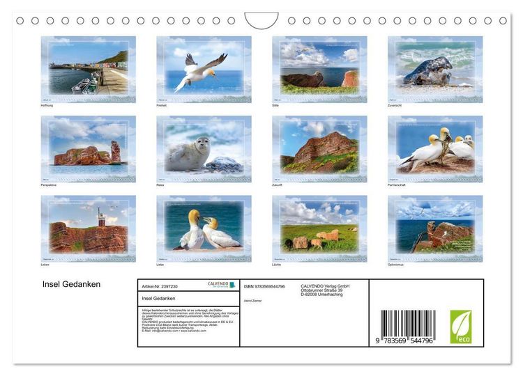 Produktbild: Insel Gedanken (Wandkalender 2027 DIN A4 quer), CALVENDO Monatskalender