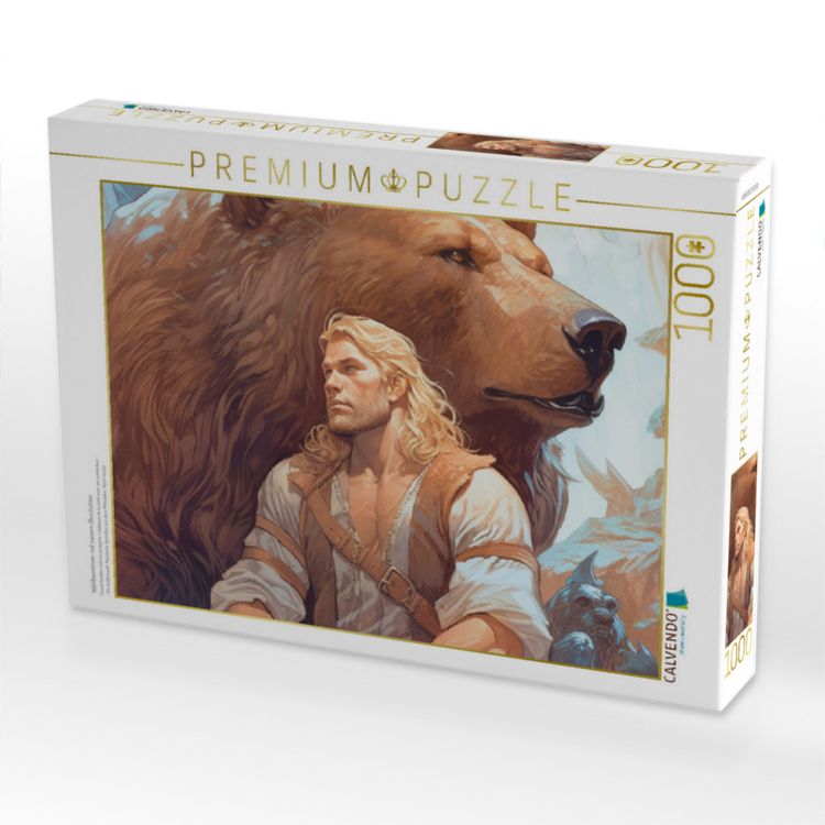 Produktbild: CALVENDO Puzzle Waldbewohner mit seinem Besch&uuml;tzer | 1000 Teile Lege-Gr&ouml;&szlig;e 64x48cm Foto-Puzzle f&uuml;r gl&uuml;ckliche Stunden