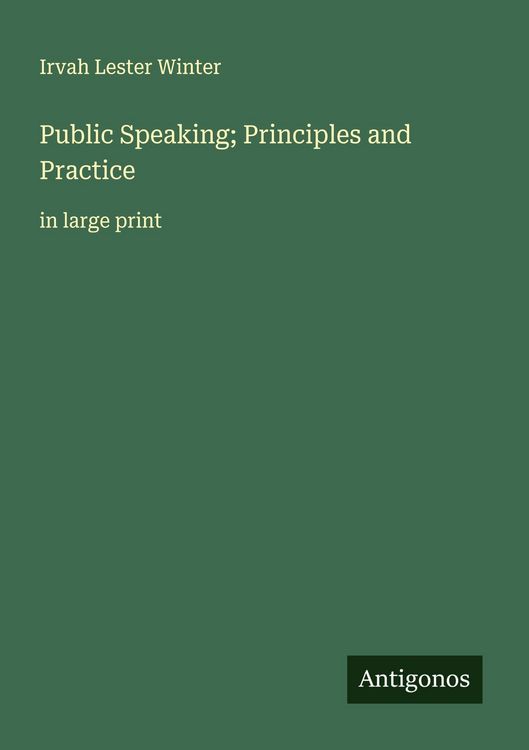 Produktbild: Public Speaking; Principles and Practice