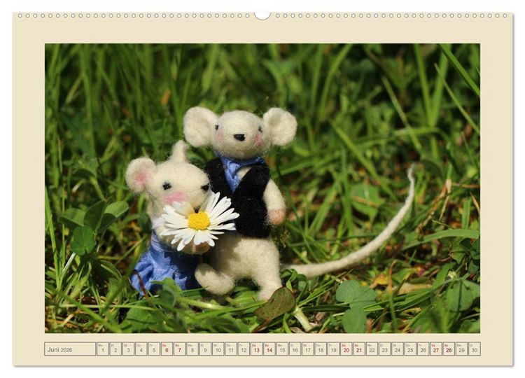 Produktbild: Bei Familie Maus zuhaus (Wandkalender 2026 DIN A2 quer), CALVENDO Monatskalender