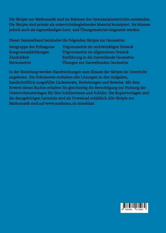Produktbild: Skripte zur Mathematik - Geometrie