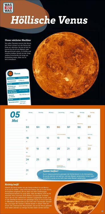Produktbild: WAS IST WAS Entdecke das Weltall Broschurkalender 2027