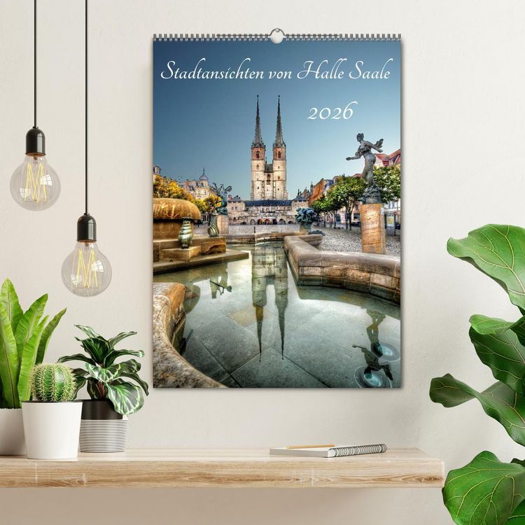 Produktbild: Stadtansichten von Halle Saale 2026 (Wandkalender 2026 DIN A2 hoch), CALVENDO Monatskalender