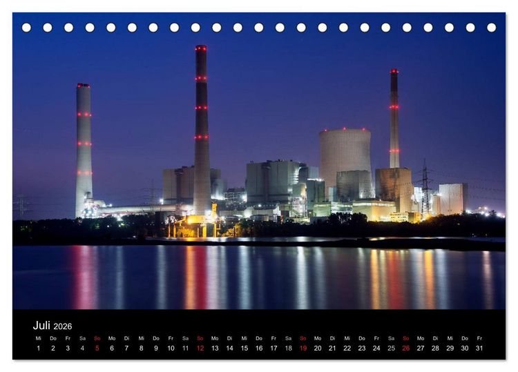 Produktbild: Ruhrlights II - Nachtlichter des Ruhrgebietes (Tischkalender 2026 DIN A5 quer), CALVENDO Monatskalender