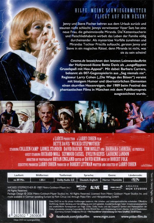Produktbild: Tanz der Hexen (Wicked Stepmother) / Preisgekr&ouml;nte Horrorkom&ouml;die mit Hollywood-Ikone Bette Davis in ihrem letzten Kinofilm (Pidax Film-Klassiker)