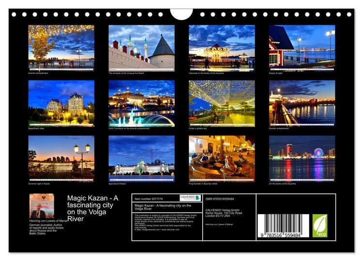 Produktbild: Magic Kazan - A fascinating city on the Volga River (Wall Calendar 2026 DIN A4 landscape), CALVENDO 12 Month Wall Calendar