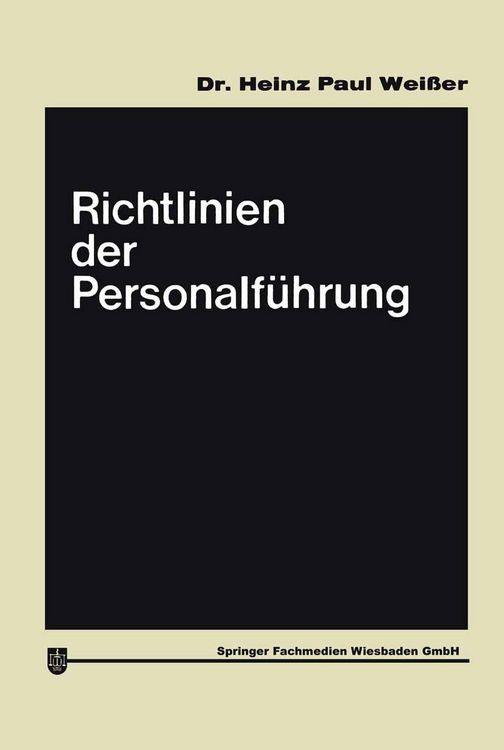 Produktbild: Richtlinien der Personalf&uuml;hrung
