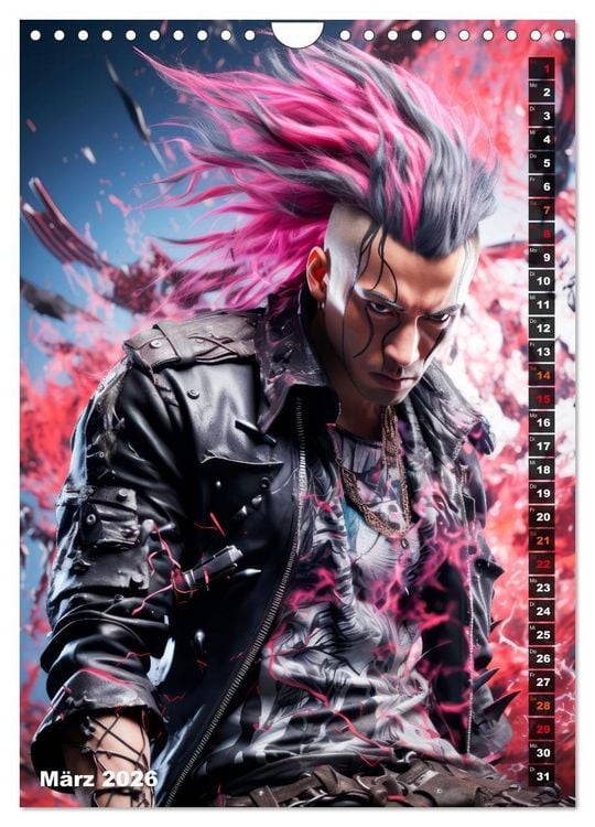 Produktbild: CYBERPUNK Urcoole Typen (Wandkalender 2026 DIN A4 hoch), CALVENDO Monatskalender