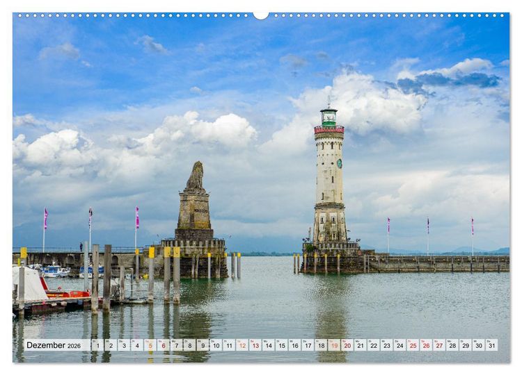 Produktbild: Lindau Bodensee Impressionen (Wandkalender 2026 DIN A2 quer), CALVENDO Monatskalender