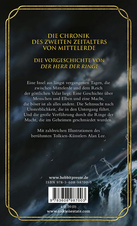 Produktbild: Der Untergang von N&uacute;menor und andere Geschichten aus dem Zweiten Zeitalter von Mittelerde