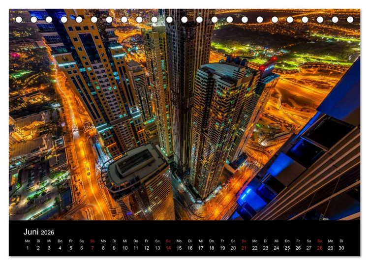 Produktbild: Dubai in Bildern (Tischkalender 2026 DIN A5 quer), CALVENDO Monatskalender