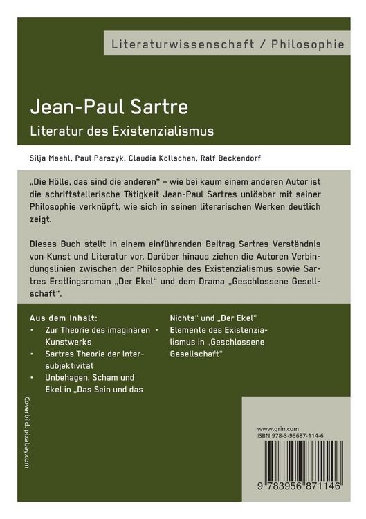 Produktbild: Jean-Paul Sartre. Literatur des Existenzialismus