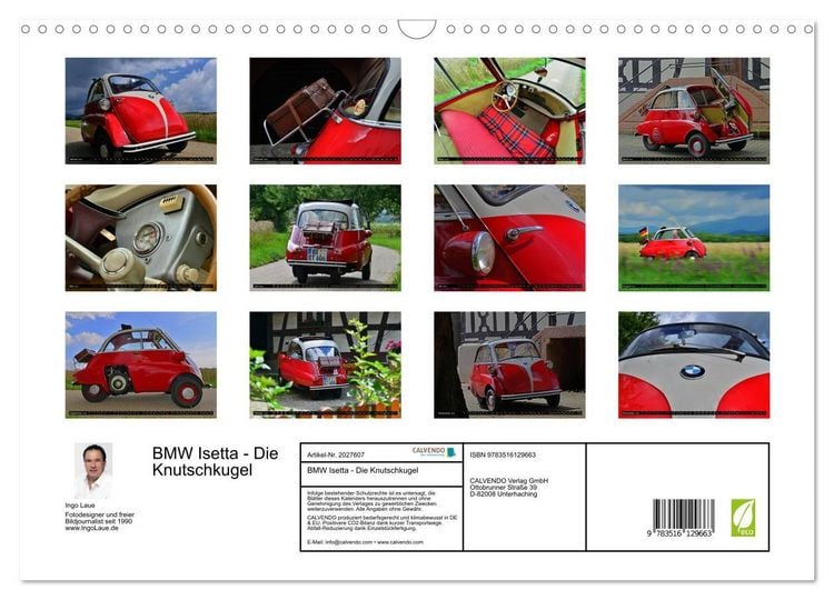 Produktbild: BMW Isetta - Die Knutschkugel (Wandkalender 2026 DIN A3 quer), CALVENDO Monatskalender