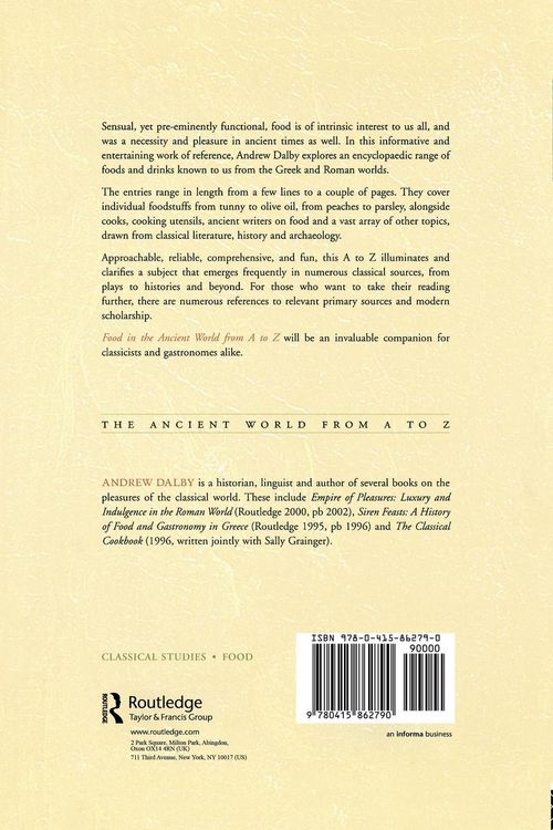 Produktbild: Food in the Ancient World from A to Z