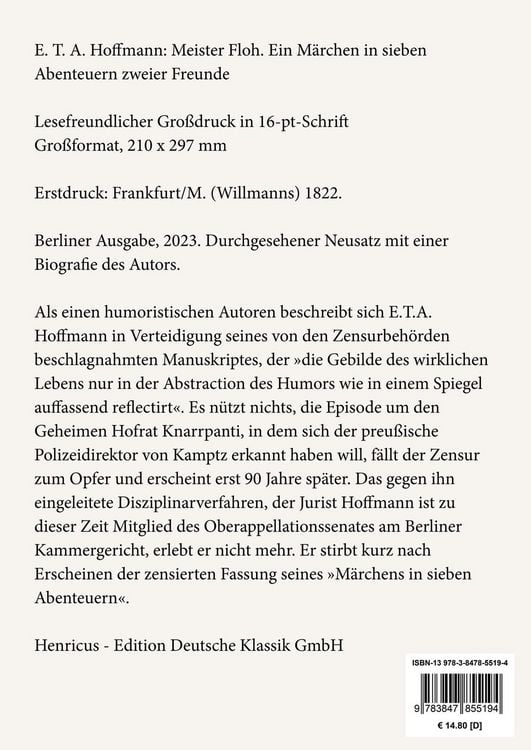 Produktbild: Meister Floh (Gro&szlig;druck)