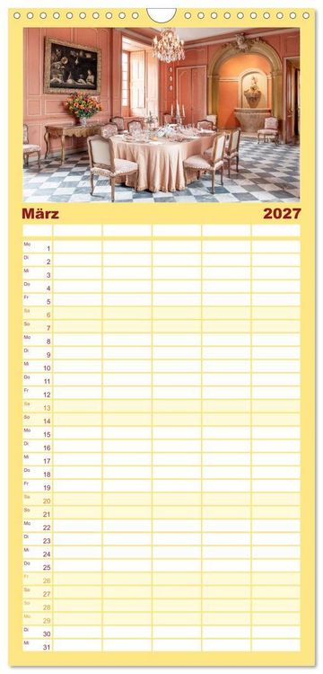 Produktbild: Familienplaner 2027 - F&uuml;rstliche K&uuml;chen und Tafeln mit 5 Spalten (Wandkalender, 21 x 45 cm) CALVENDO