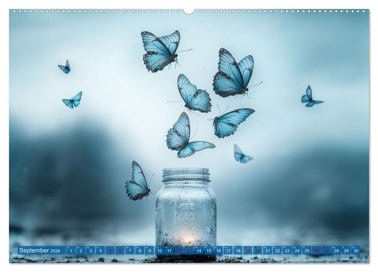 Produktbild: Blauer Zauberflug (Wandkalender 2026 DIN A2 quer), CALVENDO Monatskalender