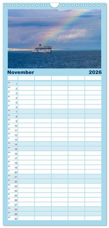 Produktbild: Familienplaner 2026 - Hochseeschiffe mit 5 Spalten (Wandkalender, 21 x 45 cm) CALVENDO